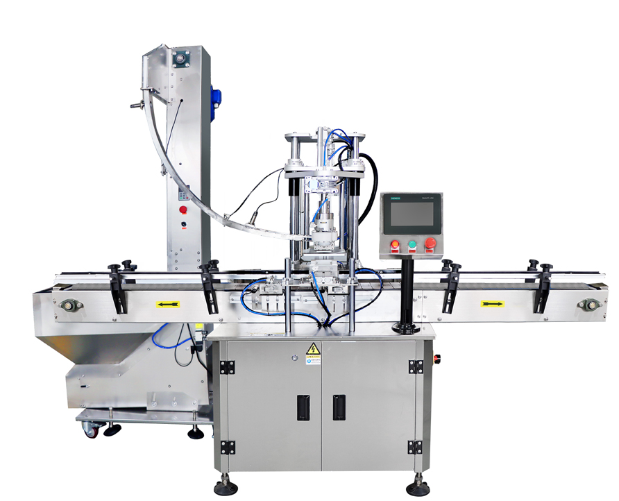 Máquina de sujeción y tapado de roscas con servomotor de un solo cabezal, máquina de tapado de botellas con servomotor, FH-FCP001